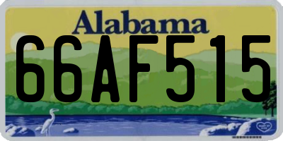 AL license plate 66AF515
