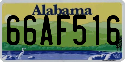AL license plate 66AF516