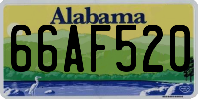 AL license plate 66AF520