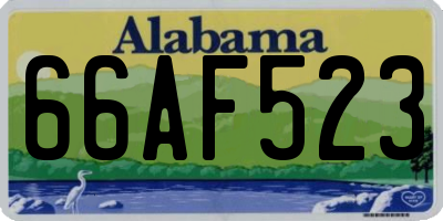 AL license plate 66AF523