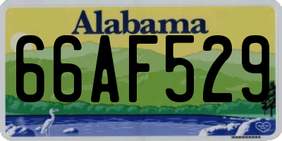 AL license plate 66AF529
