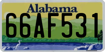 AL license plate 66AF531