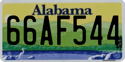 AL license plate 66AF544