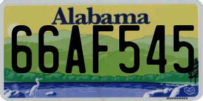 AL license plate 66AF545