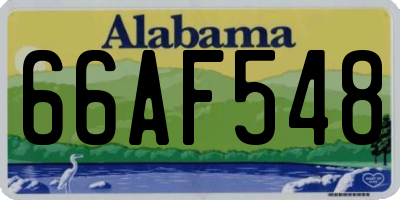 AL license plate 66AF548