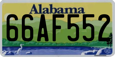 AL license plate 66AF552