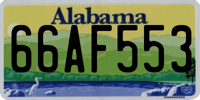 AL license plate 66AF553