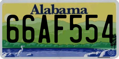 AL license plate 66AF554