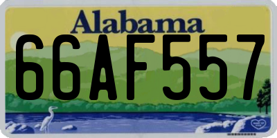AL license plate 66AF557