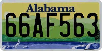 AL license plate 66AF563