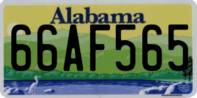 AL license plate 66AF565