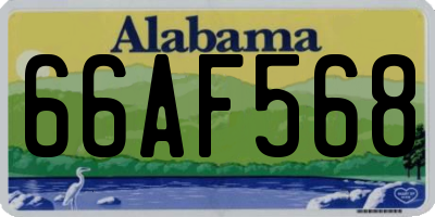 AL license plate 66AF568