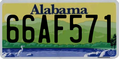 AL license plate 66AF571