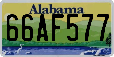 AL license plate 66AF577