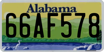 AL license plate 66AF578