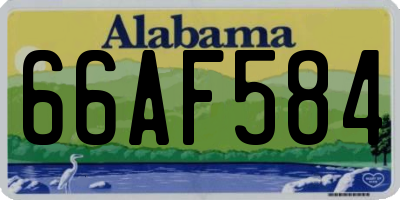AL license plate 66AF584