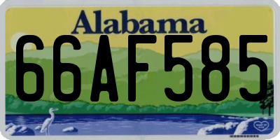 AL license plate 66AF585