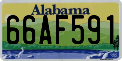 AL license plate 66AF591