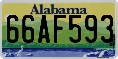 AL license plate 66AF593