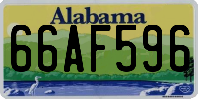 AL license plate 66AF596