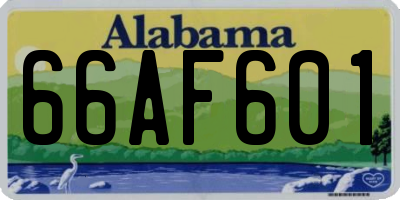 AL license plate 66AF601