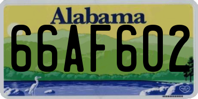 AL license plate 66AF602