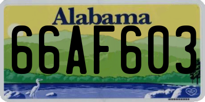 AL license plate 66AF603