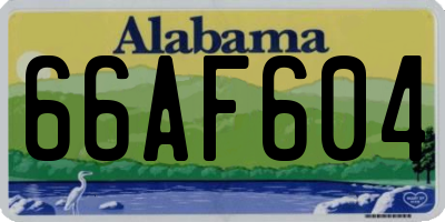 AL license plate 66AF604