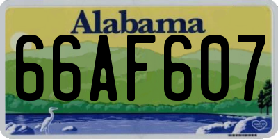 AL license plate 66AF607