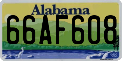 AL license plate 66AF608