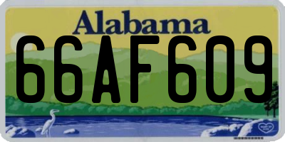 AL license plate 66AF609