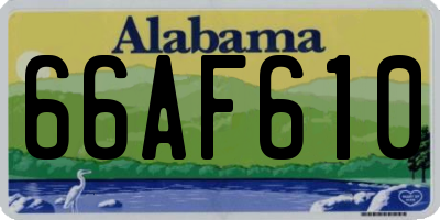 AL license plate 66AF610