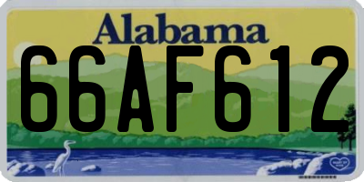 AL license plate 66AF612