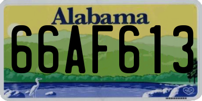 AL license plate 66AF613