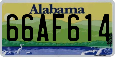 AL license plate 66AF614