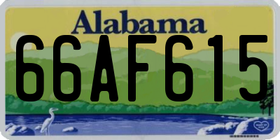 AL license plate 66AF615