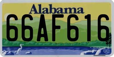 AL license plate 66AF616