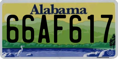 AL license plate 66AF617
