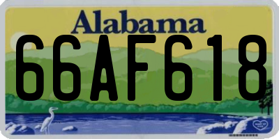 AL license plate 66AF618