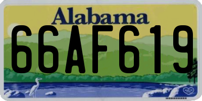 AL license plate 66AF619
