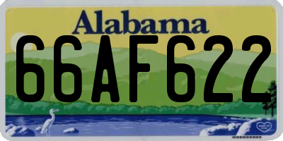 AL license plate 66AF622
