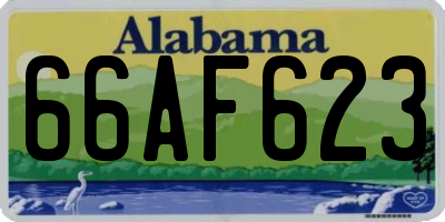 AL license plate 66AF623