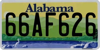 AL license plate 66AF626
