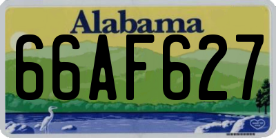 AL license plate 66AF627