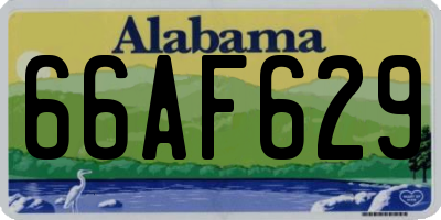 AL license plate 66AF629