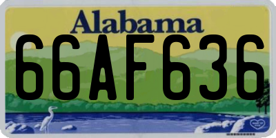 AL license plate 66AF636