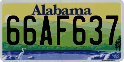 AL license plate 66AF637