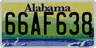 AL license plate 66AF638