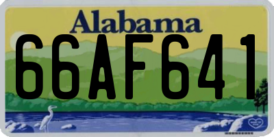 AL license plate 66AF641