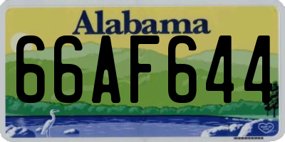 AL license plate 66AF644